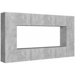 Vidaxl - Ensemble de meubles tv 8 pcs Gris béton Aggloméré Gris béton