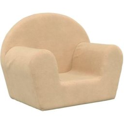 Canapé pour enfants Crème Peluche douce Vidaxl Crème