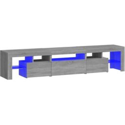 Meuble tv avec lumières led Sonoma gris 200x36,5x40 cm Vidaxl Sonoma gris