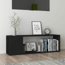 Maisonchic - Meuble tv | Banc tv Armoire de rangement Noir 100x24x32 cm Aggloméré 88241 - Noir