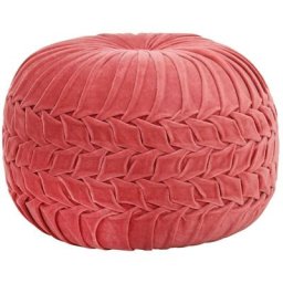 Pouf Velours de coton Design de sarrau 40 x 30 cm Rose Vidaxl Pink