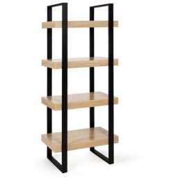 Etagère 4 niveaux phoenix bois et noir - Noir