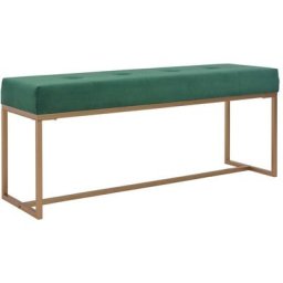 Banc 120 cm Vert Velours Vidaxl Vert