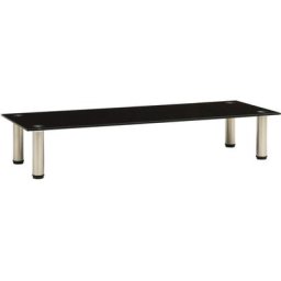 Meuble tv Noir 100x35x17 cm Verre trempé Vidaxl Noir