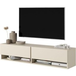 Selsey - mirrgo - Meuble tv 140 cm gris-beige