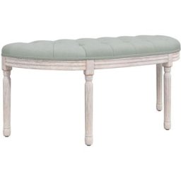 Banc Gris clair 110,5x45x49 cm Velours Vidaxl Gris clair