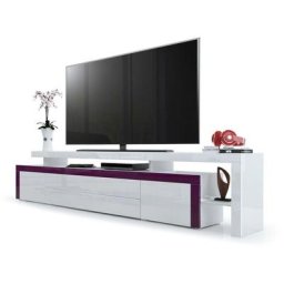 Tv Lowboard armario mesa de televisión Leon V3 en blanco, diferentes colores - Blanc haute
