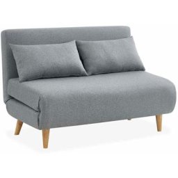Alice's Garden - Canapé convertible 2 places scandinave - Guesta - pieds bois, banquette, dossier