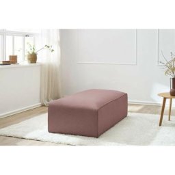 Pouf BOBOCHIC - Pouf pour canapé modulable MEGEVE tissu lisse Rose - Rose