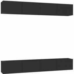 Vidaxl - Meubles tv 4 pcs Noir 100x30x30 cm Aggloméré Noir