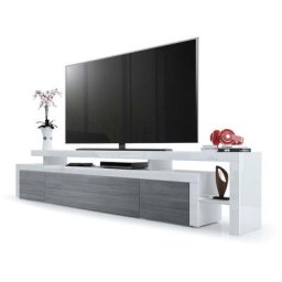 Tv Lowboard armario mesa de televisión Leon V3 en blanco, diferentes colores - Avola-Anthracite /