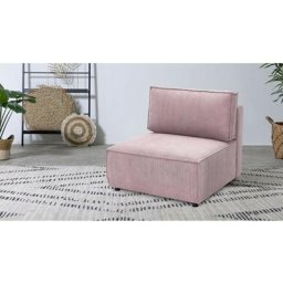 Canapé modulable Bobochic Chauffeuse 1 place pour canapé modulable nihad tissu velours côtelé