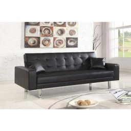 Designetsamaison - Banquette Clic Clac 3 places noir - Elbe Noir