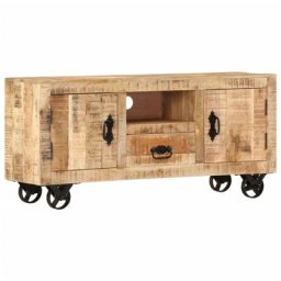 Vidaxl - Meuble tv Bois de manguier brut 110x30x50 cm n/a