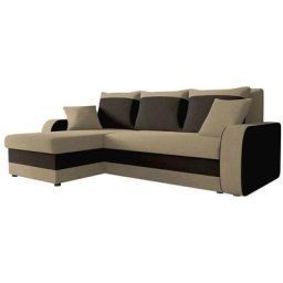 Canapé d'angle Miami 195, Alova 07 + Alova 68, Fonction de couchage, Boîte de literie, 238x147x80cm