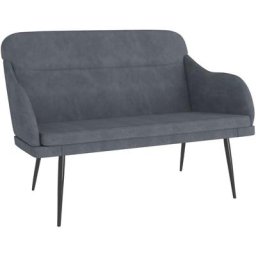 Banc Gris foncé 110x76x80 cm Velours Vidaxl Gris foncé