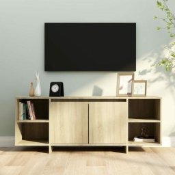 Meuble tv pour Salon - Armoire tv Chêne sonoma 130x35x50 cm Aggloméré BV382575 Bonnevie