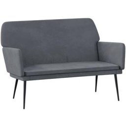 Banc Gris foncé 108x79x79 cm Velours vidaXL - Gris foncé