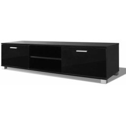 Meuble tv à haute brillance Noir 140 x 40,3 x 34,7 cm Vidaxl noir brillant
