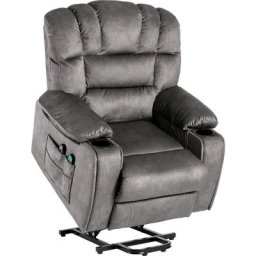 Fauteuil de relaxation électrique en tissu fauteuil releveur inclinable 130 dégrés - Repose-pied