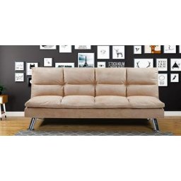 Designetsamaison - Banquette Clic Clac 3 places beige - Vanan Beige