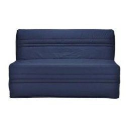 JOÉ Banquette BZ 3 places - Tissu bleu marine - Contemporain - L 143 x P 97 cm