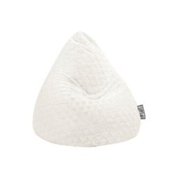 Pouf Fluffy Hearts l Blanc - Blanc