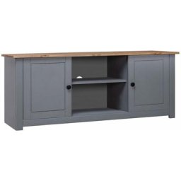 Meuble tv Gris 120x40x50 cm Bois de pin massif Gamme Panama Vidaxl Gris