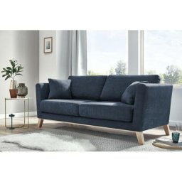 Canapé droit fixe BOBOCHIC XS - Canapé droit fixe DOBLO Bleu foncé - Bleu foncé