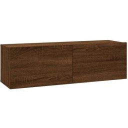 Armoire murale tv Chêne marron 100x30x30 cm Bois d'ingénierie Vidaxl Chêne marron
