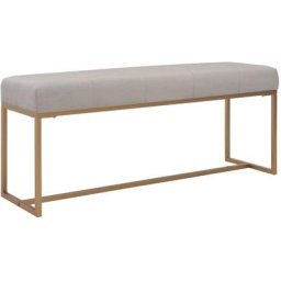 Banc 120 cm Gris Velours Vidaxl Gris