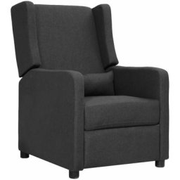Fauteuil inclinable Gris foncé Tissu vidaXL - Gris foncé