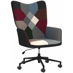 Chaise de relaxation Patchwork Tissu Vidaxl Black