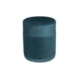 Pouf Velours Nofy Canard Atmosphera créateur d'intérieur - Bleu canard