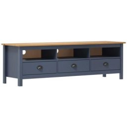 Meuble tv Hill Range Gris 158x40x47 cm Bois de pin solide Vidaxl Gris