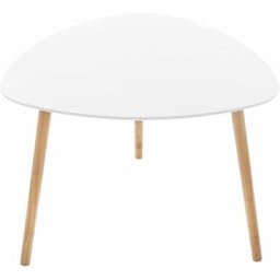 Table à café Mileo - 60 x 45 cm - Blanc - Livraison gratuite - Blanc