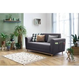 Canapé droit convertible Bobochic xs - Canapé droit convertible déplimousse pigalle Gris foncé