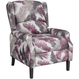 Fauteuil inclinable Motif à fleurs Tissu Vidaxl Multicolore