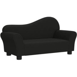 Vidaxl - Canapé pour enfants Noir Tissu Noir