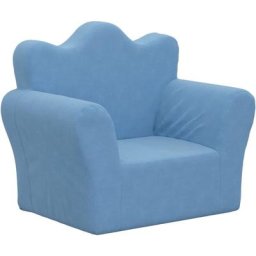 Canapé pour enfants Bleu Peluche douce