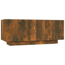Meuble tv Chêne fumé 100x35x40 cm Bois d'ingénierie Vidaxl Chêne fumé