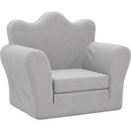 Canapé pour enfants Gris clair Peluche douce Vidaxl Gris clair