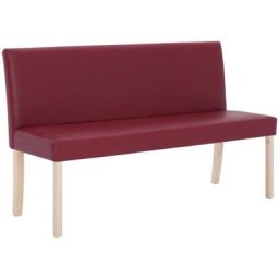 Banc 139,5 cm Rouge bordeaux Similicuir Vidaxl Rouge