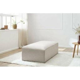Pouf Bobochic Pouf pour canapé modulable megeve tissu lisse Beige - Beige
