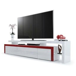 Tv Lowboard armario mesa de televisión Leon V3 en blanco, diferentes colores - Blanc haute