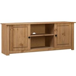 Meuble tv 120x40x50 cm Bois de pin massif Gamme Panama Vidaxl Marron