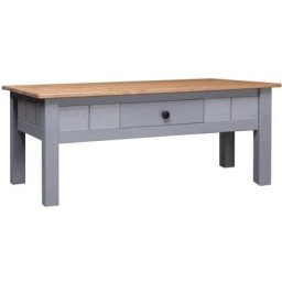Table basse Gris 100x60x45 cm Pin massif Assortiment Panama Vidaxl Gris
