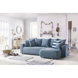 Canapé d'angle convertible Bobochic Canapé d'angle réversible convertible coffre envy tissu chiné