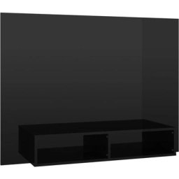 Meuble tv mural Noir brillant 120x23,5x90 cm Aggloméré Vidaxl noir brillant