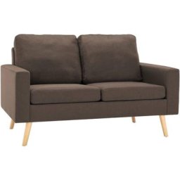 Vidaxl - Canapé à 2 places Marron Tissu Brown